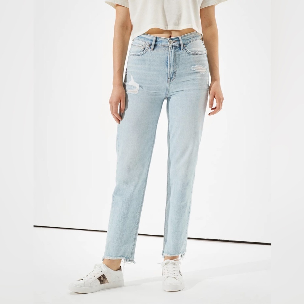 American Eagle AE Highest Waist '90s Boyfriend Jean Size 8 Light Wash